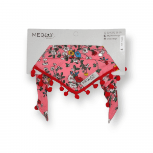 Pañoleta fresa con florecitas